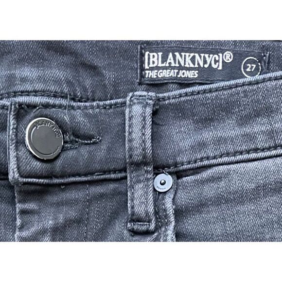 Blank NYC The Great Jones High Rise Distressed Skinny Jeans in Black, Size 27 - Picture 10 of 16